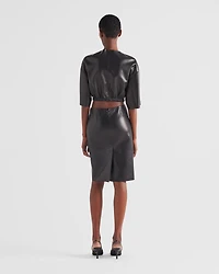 Nappa leather bomber jacket
