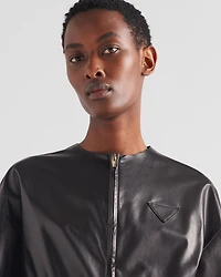 Nappa leather bomber jacket