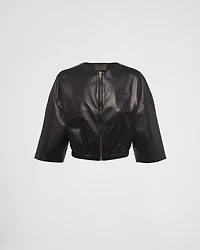 Nappa leather bomber jacket
