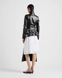 Leather biker jacket