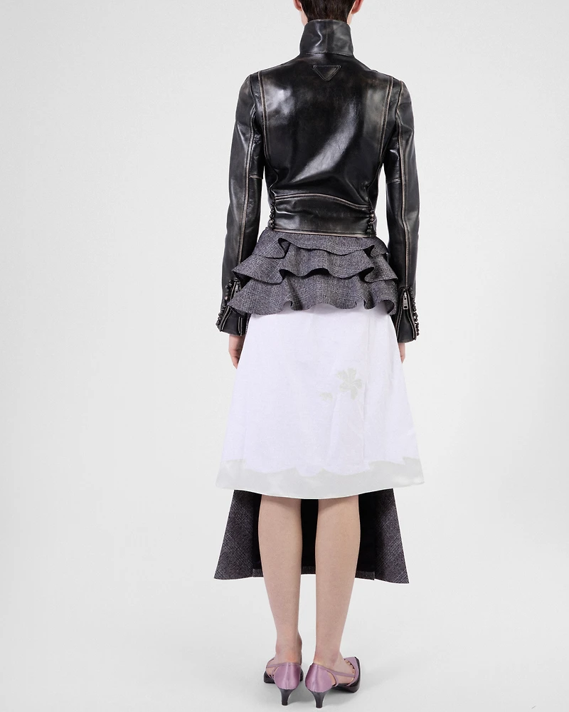 Leather biker jacket
