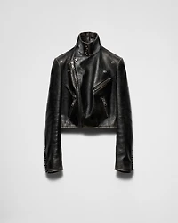 Leather biker jacket