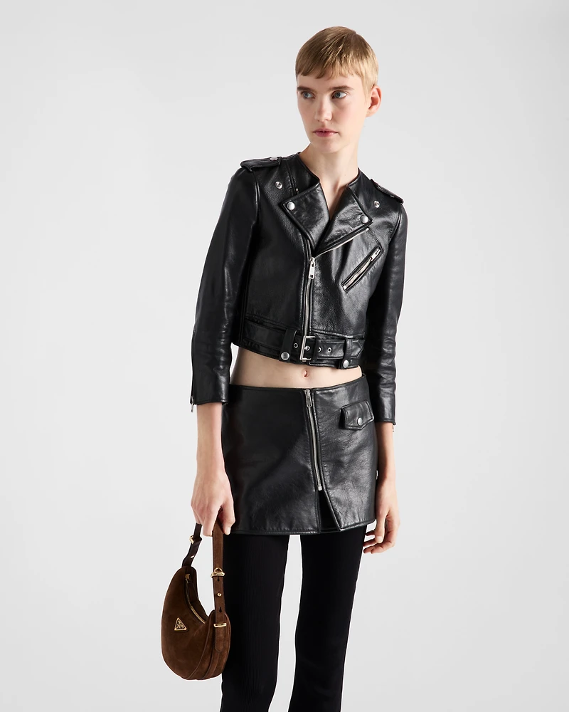 Leather biker jacker