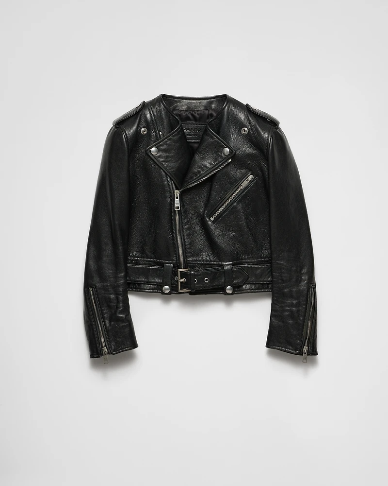 Leather biker jacker