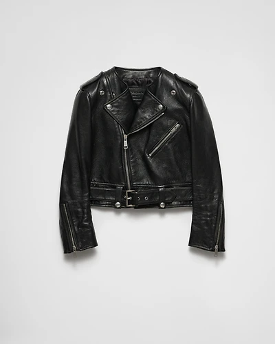Leather biker jacker