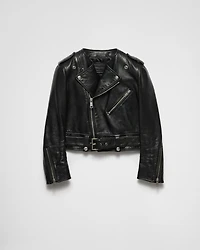 Leather biker jacker