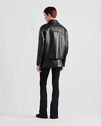 Leather biker jacket