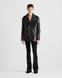 Leather biker jacket