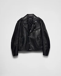 Leather biker jacket