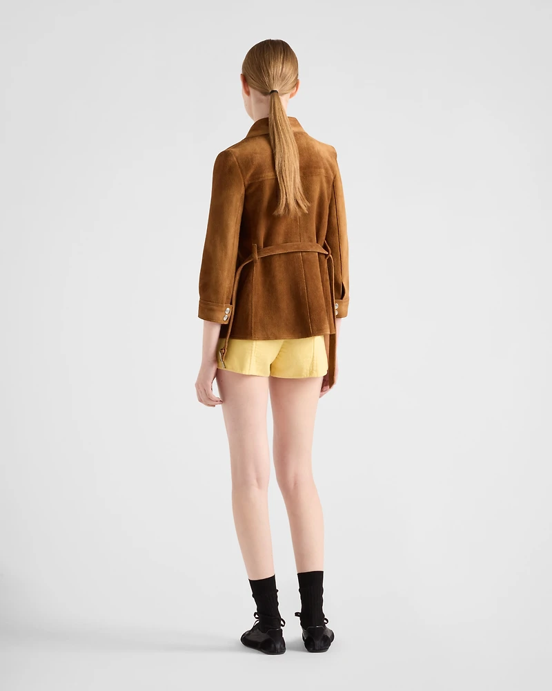Suede safari jacket