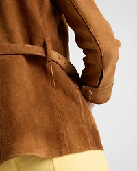 Suede safari jacket