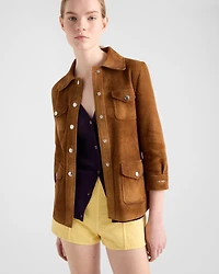 Suede safari jacket