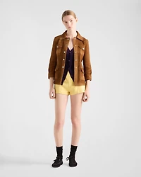 Suede safari jacket