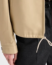 Nappa leather blouson jacket