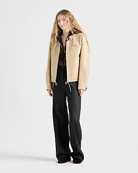 Nappa leather blouson jacket