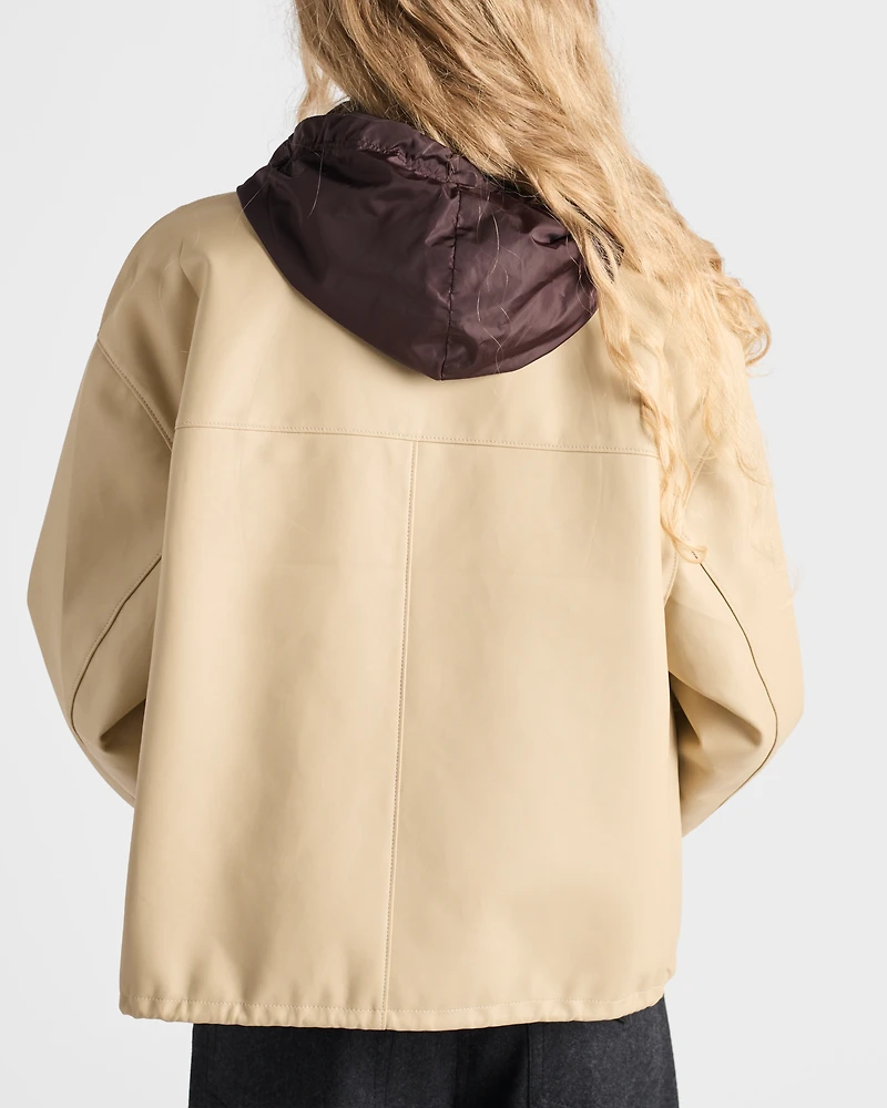Nappa leather blouson jacket