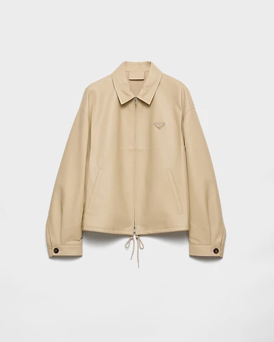 Nappa leather blouson jacket