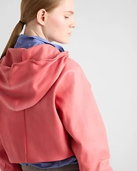 Nappa leather hoodie