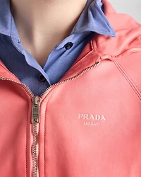 Nappa leather hoodie