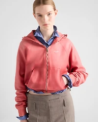 Nappa leather hoodie