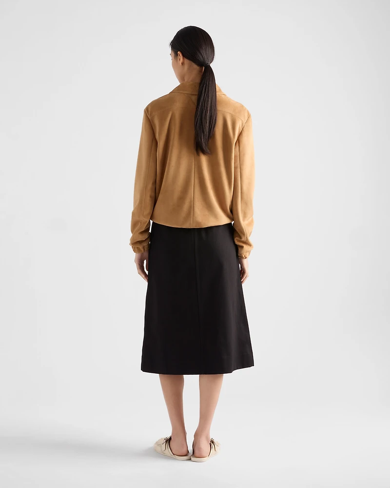 Suede blouson jacket