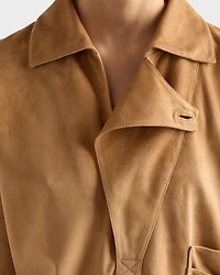 Suede blouson jacket