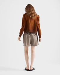 Suede blouson jacket
