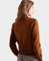 Suede blouson jacket