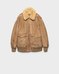 Shearling bomber jacket