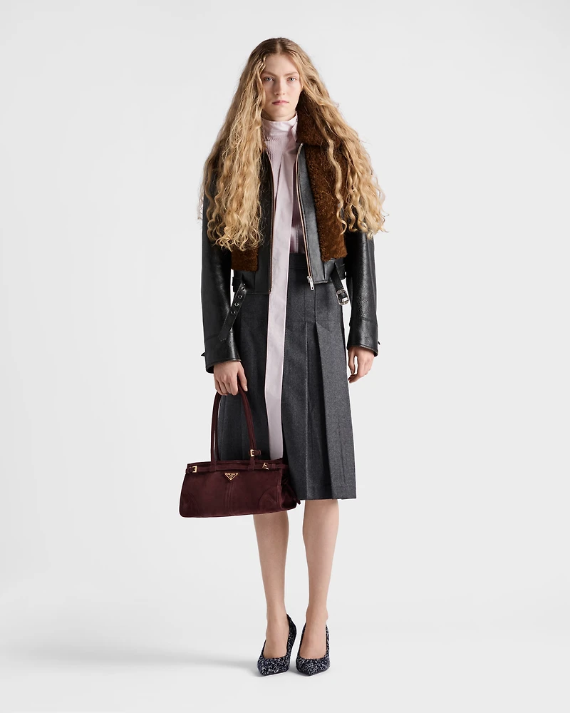 Leather and shearling jacket