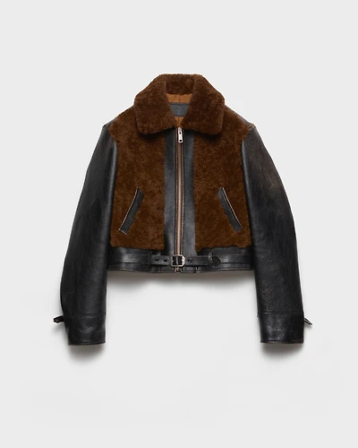 Leather and shearling jacket