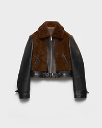 Leather and shearling jacket