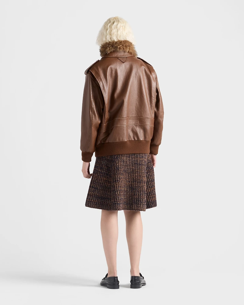 Nappa leather bomber jacket