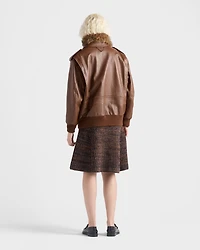 Nappa leather bomber jacket