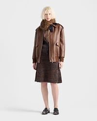 Nappa leather bomber jacket