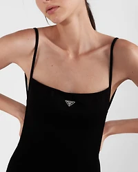 Interlock knit one-piece swimsuit