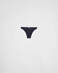 Ribbed knit bikini bottom