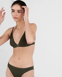 Ribbed knit bikini bottom