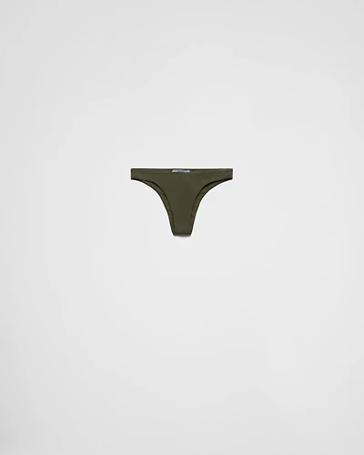 Ribbed knit bikini bottom