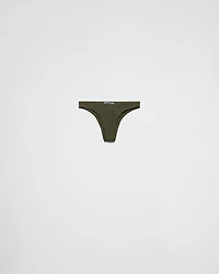 Ribbed knit bikini bottom
