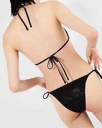 Jersey bikini bottom with rhinestones