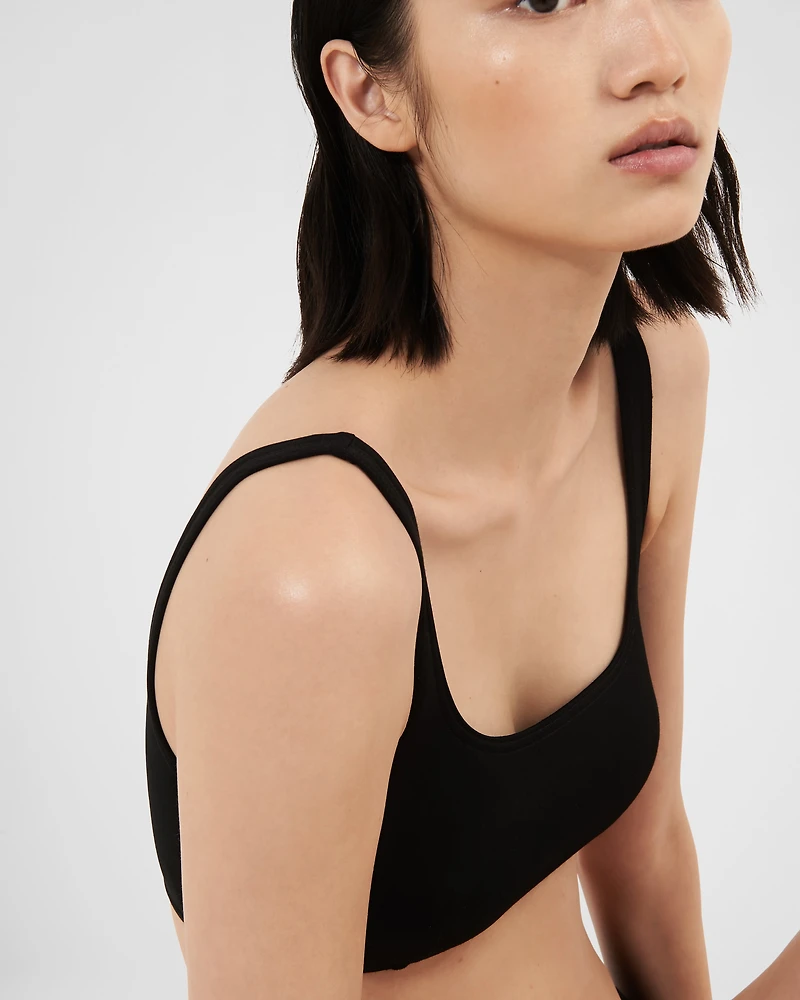 Interlock fabric bikini top