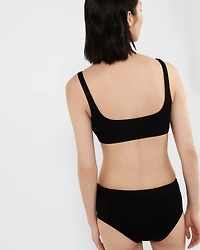 Interlock fabric bikini bottom