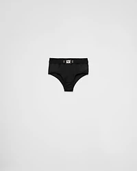 Interlock fabric bikini bottom