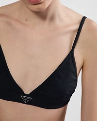 Ribbed knit bralette bikini top