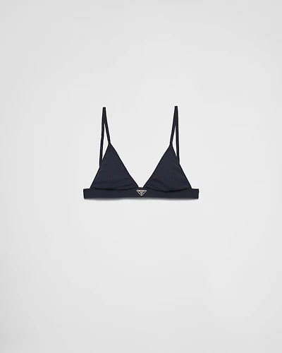 Ribbed knit bralette bikini top