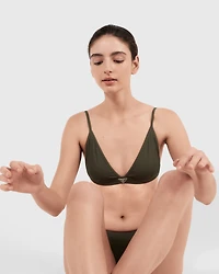 Ribbed knit bralette bikini top