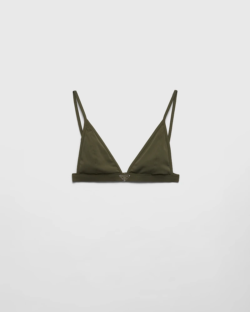 Ribbed knit bralette bikini top
