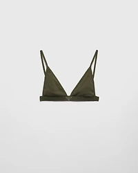 Ribbed knit bralette bikini top