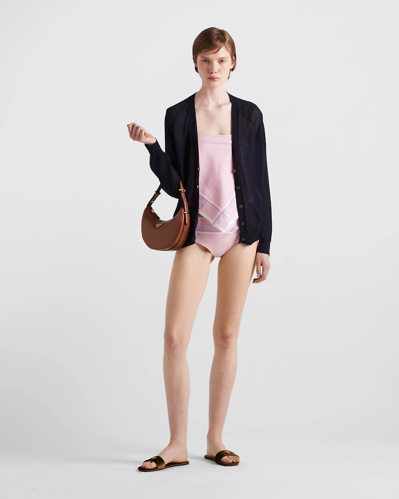 Cotton bikini briefs a check pattern